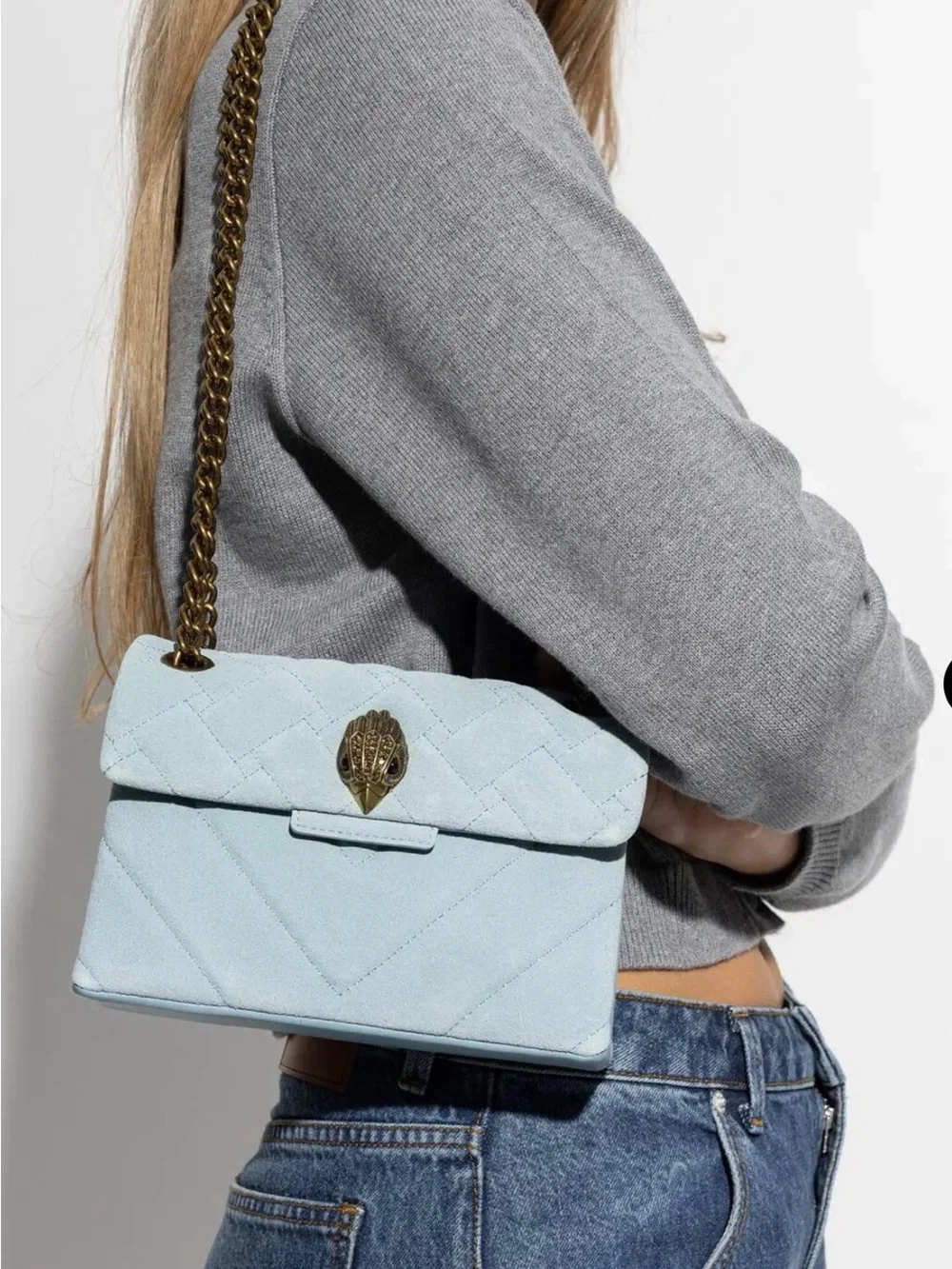 Kurt Geiger Kensington Light Blue Crossbody Shoulder Bag